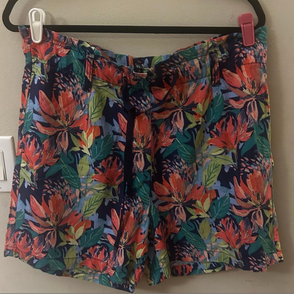St. John's Bay Navy Floral Drawstring Shorts
